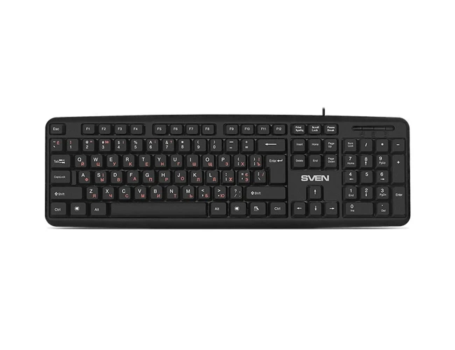 Клавиатура sven kb-s230, проводное, чёрный 7