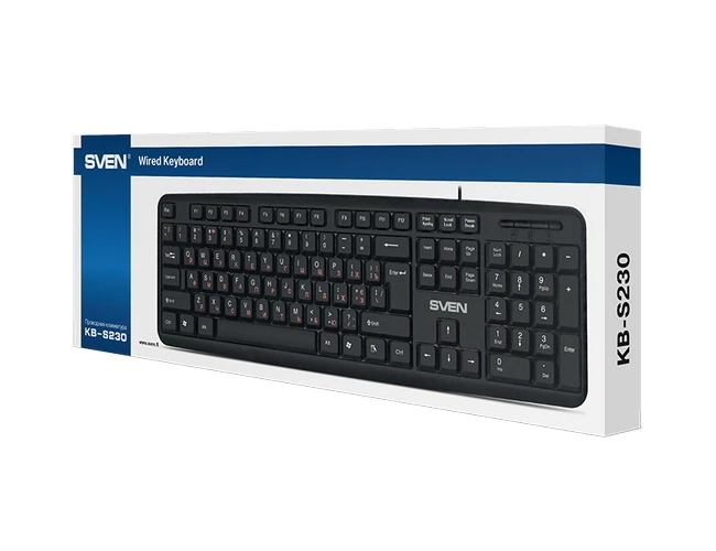 Клавиатура sven kb-s230, проводное, чёрный 3