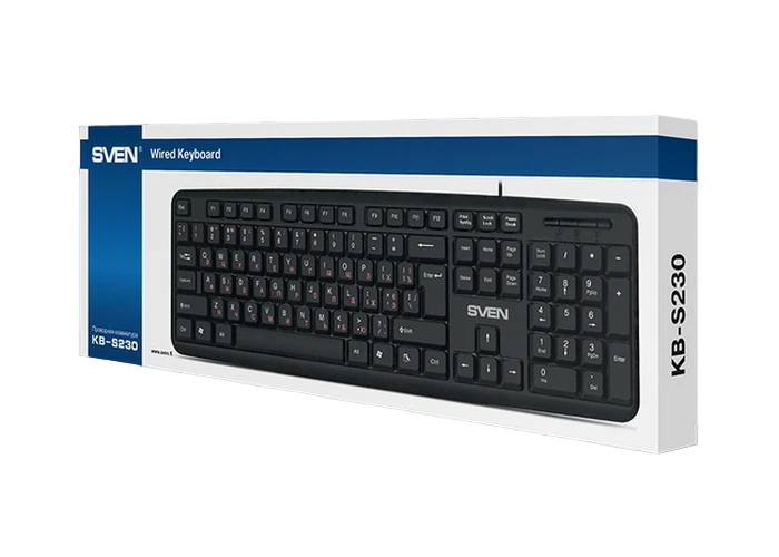 Клавиатура sven kb-s230, проводное, чёрный 4