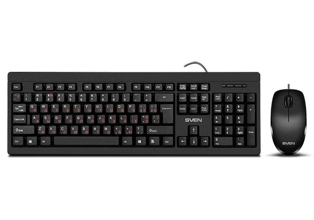 Set tastatură + mouse sven kb-s320c, cu fir, negru 5