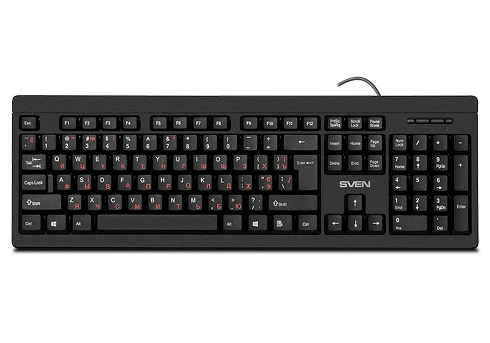 Set tastatură + mouse sven kb-s320c, cu fir, negru 17