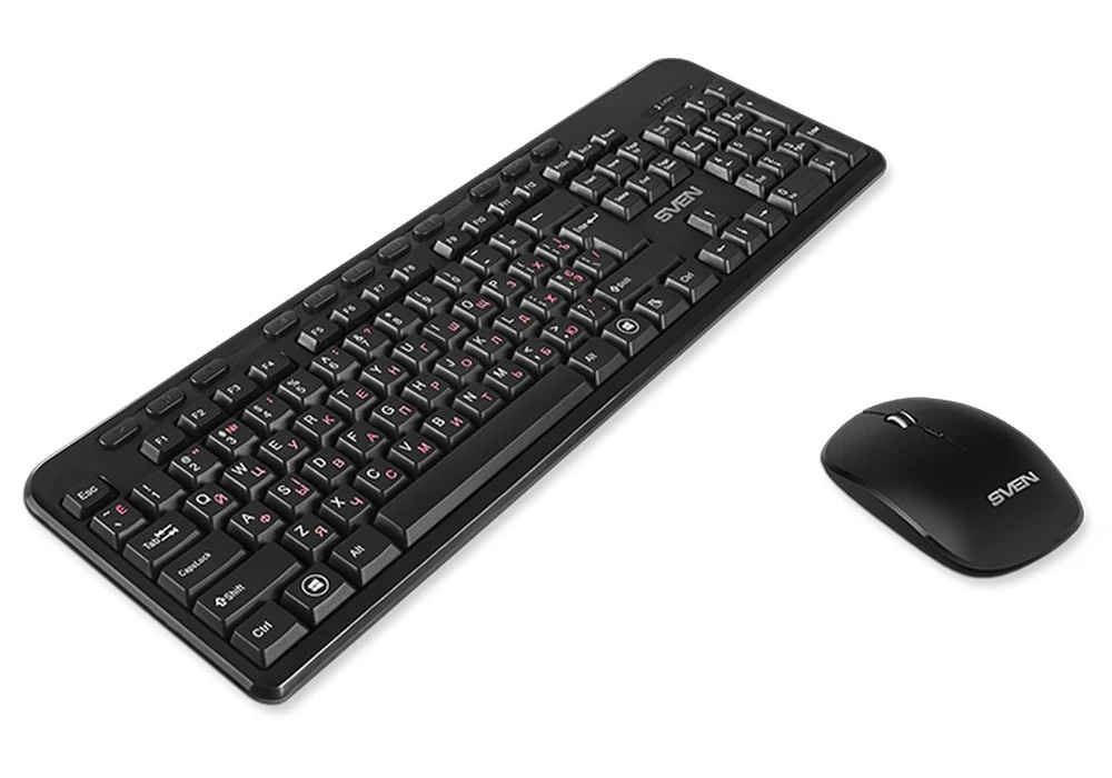 Set tastatură + mouse sven kb-c3200w, fără fir, negru 10