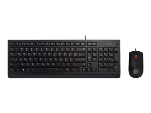 Set tastatură + mouse lenovo 300 usb combo, cu fir, negru