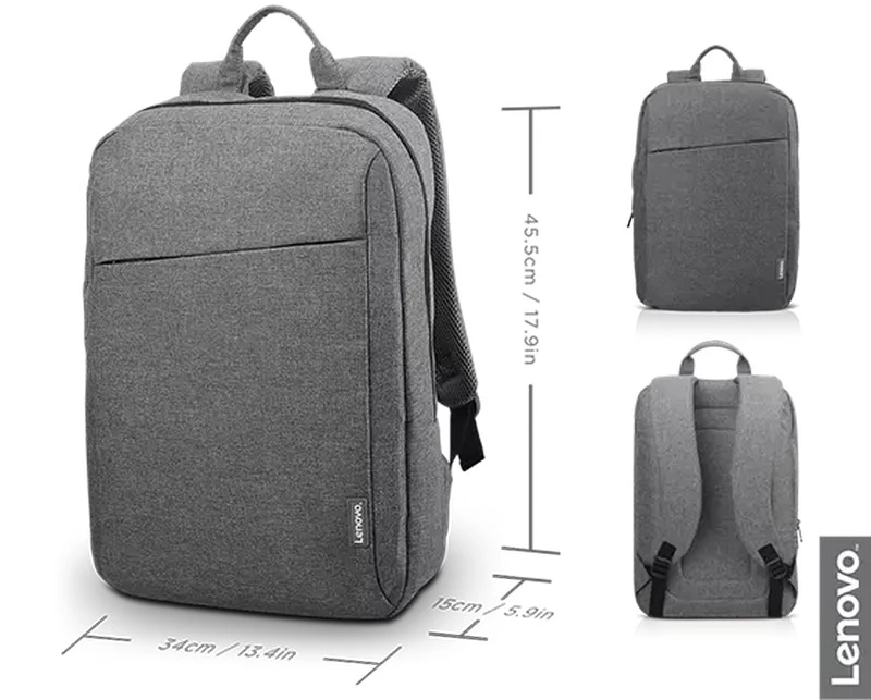 Rucsac pentru laptop lenovo b210, 15.6", poliester, gri 3