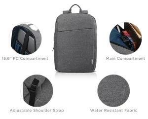 Rucsac pentru laptop lenovo b210, 15.6", poliester, gri Thumbnail 9
