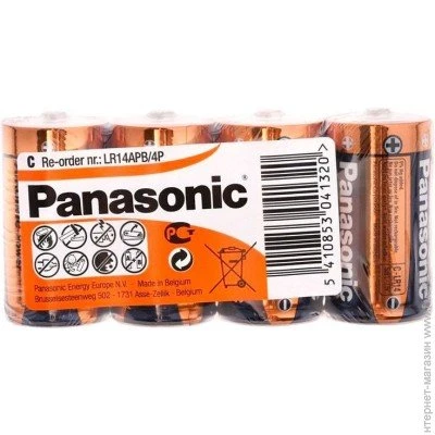 Батарейки panasonic lr14reb, c, 4шт. 2