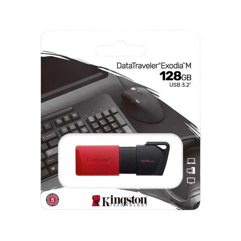 Memorie usb kingston datatraveler exodia m, 128gb, negru/rosu 3