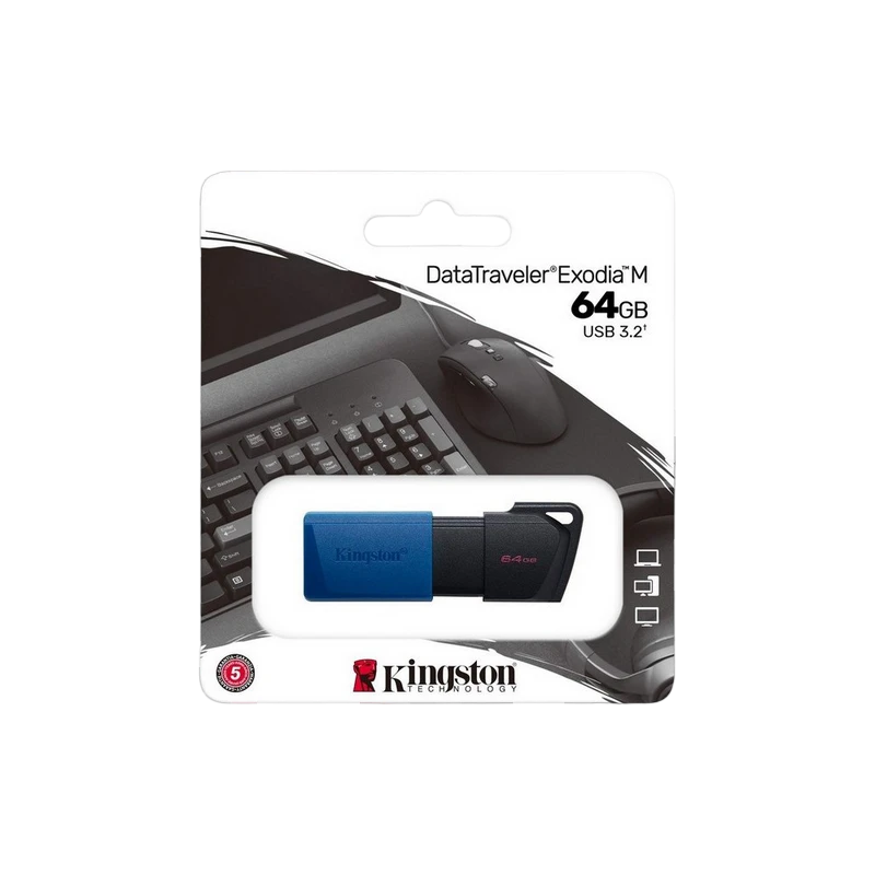 Usb flash накопитель kingston datatraveler exodia m, 64гб, черный/синий 5