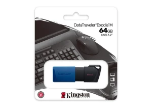 Usb flash накопитель kingston datatraveler exodia m, 64гб, черный/синий Thumbnail 3