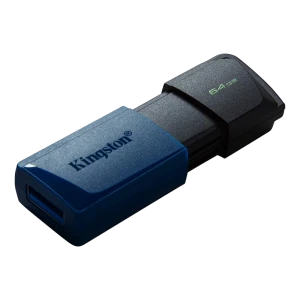 Usb flash накопитель kingston datatraveler exodia m, 64гб, черный/синий