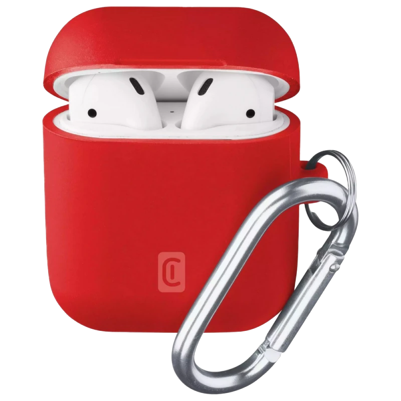 Husă pentru airpods cellularline bounce - airpods 1 & 2, roșu 2