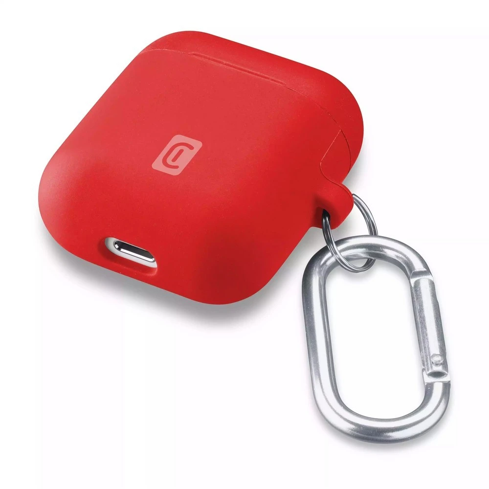 Husă pentru airpods cellularline bounce - airpods 1 & 2, roșu 2