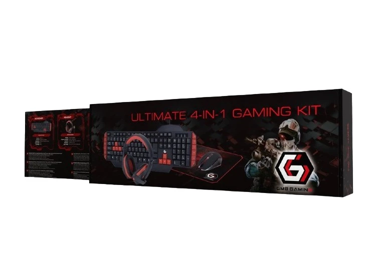 Клавиатура, мышь, коврик для мыши и гарнитура gembird ggs-umg4-02, проводное, черный/красный 7