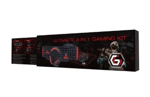 Клавиатура, мышь, коврик для мыши и гарнитура gembird ggs-umg4-02, проводное, черный/красный Thumbnail 3