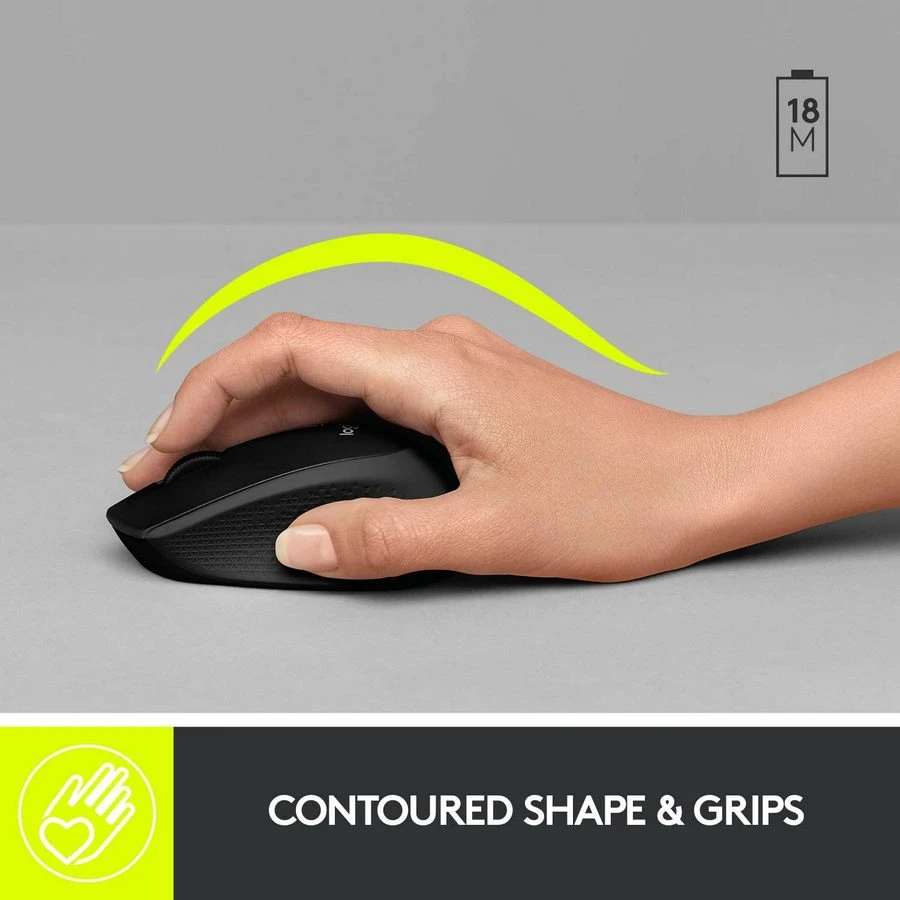 Беcпроводная мышь logitech m330 silent plus, чёрный 8