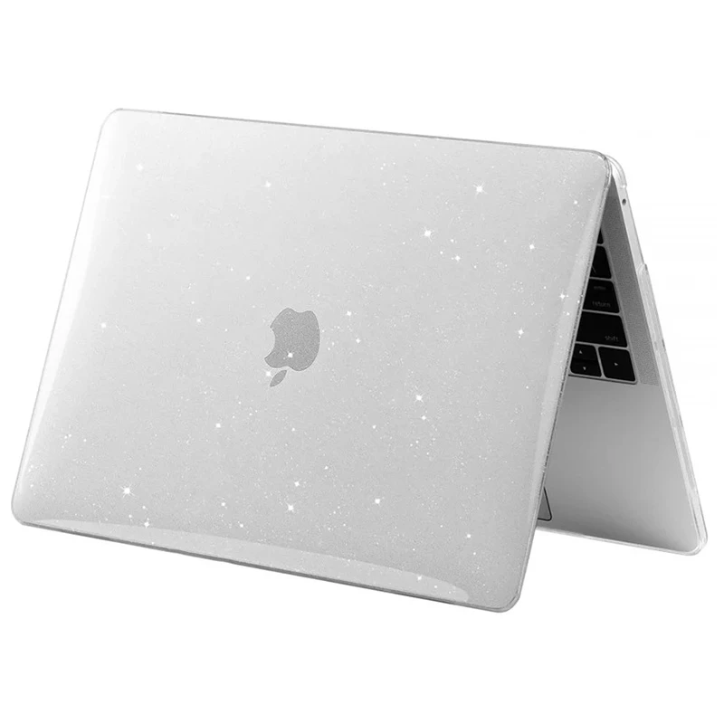 Husă pentru laptop tech protect smartshell macbook air 13 (2018-2020), 13", policarbonat, glitter clear 10