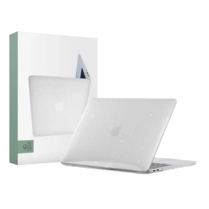 Husă pentru laptop tech protect smartshell macbook air 13 (2018-2020), 13", policarbonat, glitter clear Thumbnail 2