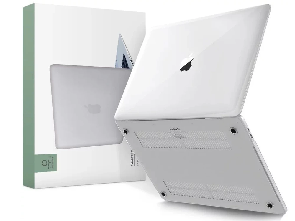 Husă pentru laptop tech protect smartshell macbook pro 14 (2021-2023), 14.2", policarbonat, crystal clear 4
