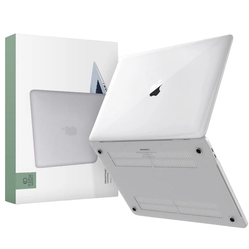 Husă pentru laptop tech protect smartshell macbook pro 14 (2021-2023), 14.2", policarbonat, crystal clear 14