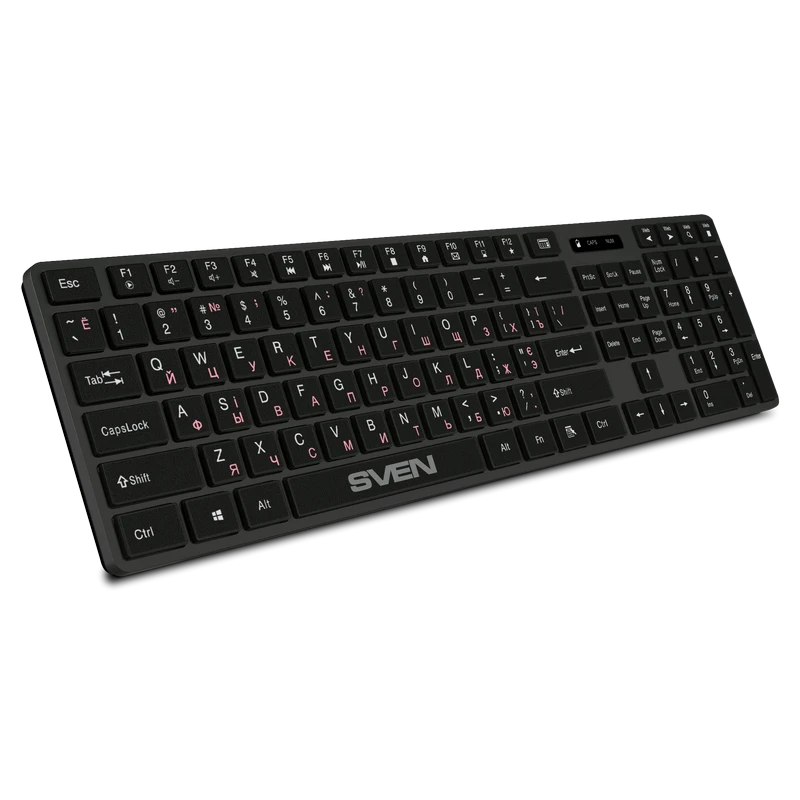 Tastatură sven e5300w, fără fir, negru 3