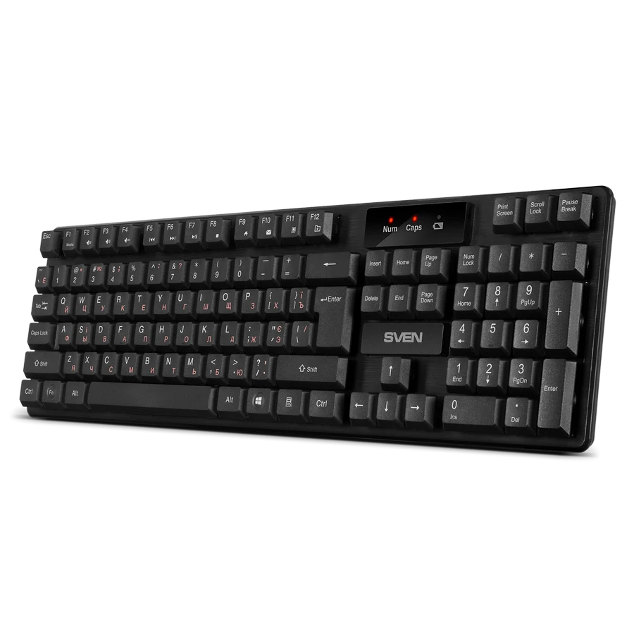 Tastatură sven kb-c2300w, fără fir, negru 5