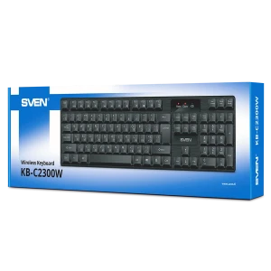 Tastatură sven kb-c2300w, fără fir, negru Thumbnail 2