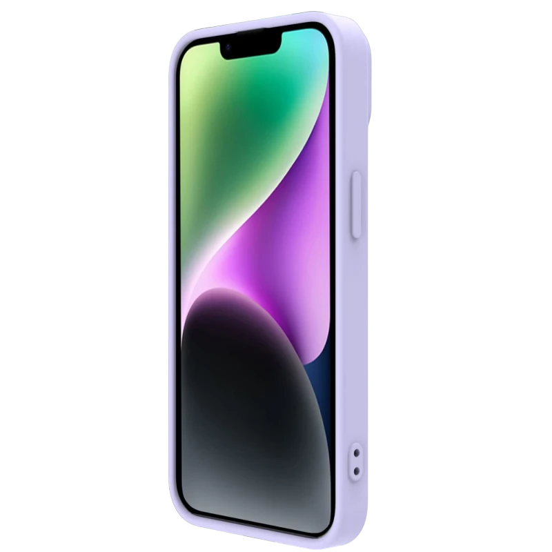 Husă nillkin iphone 15 plus, camshield silky silicone, misty purple 2