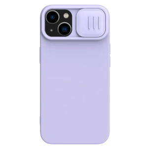 Husă nillkin iphone 15 plus, camshield silky silicone, misty purple