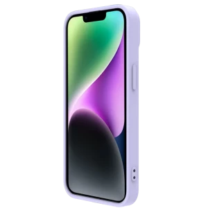 Чехол nillkin iphone 15 plus, camshield silky silicone, misty purple