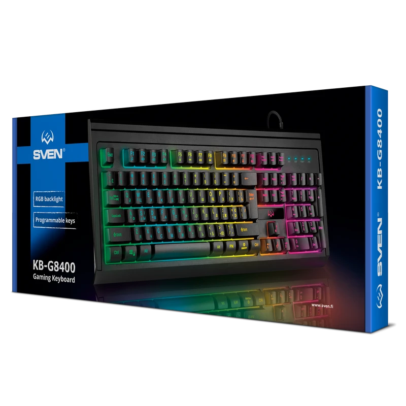 Клавиатура sven kb-g8400, проводное, чёрный 4