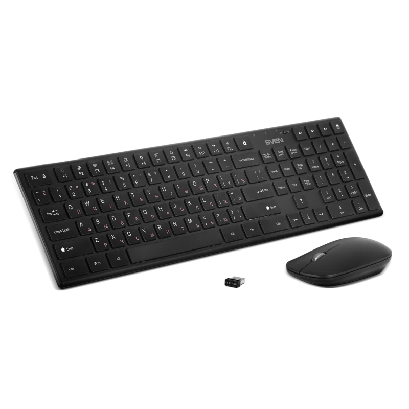 Set tastatură + mouse sven kb-c2550w, fără fir, negru 8