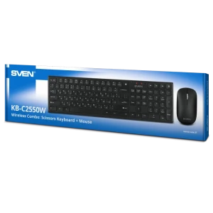 Set tastatură + mouse sven kb-c2550w, fără fir, negru Thumbnail 4
