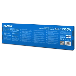 Set tastatură + mouse sven kb-c2550w, fără fir, negru Thumbnail 12