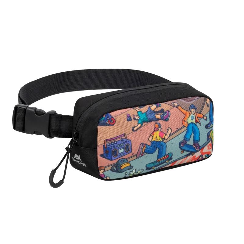 Поясная сумка rivacase 5410, полиэстер, чёрный 5