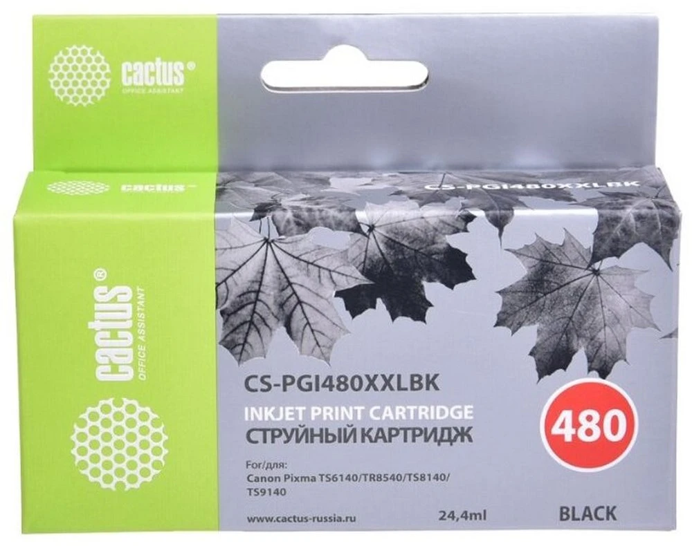 Картридж чернильный canon pgi-480, 11,2мл, чёрный 3