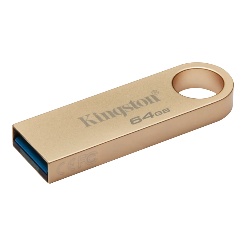 Usb flash накопитель kingston datatraveler se9 g3, 64гб, золотой 3