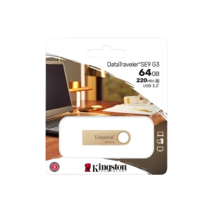 Usb flash накопитель kingston datatraveler se9 g3, 64гб, золотой Thumbnail 2