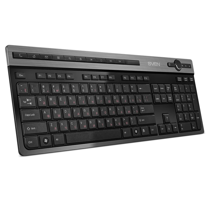 Tastatură sven kb-e5500w, fără fir, negru | argintiu 7