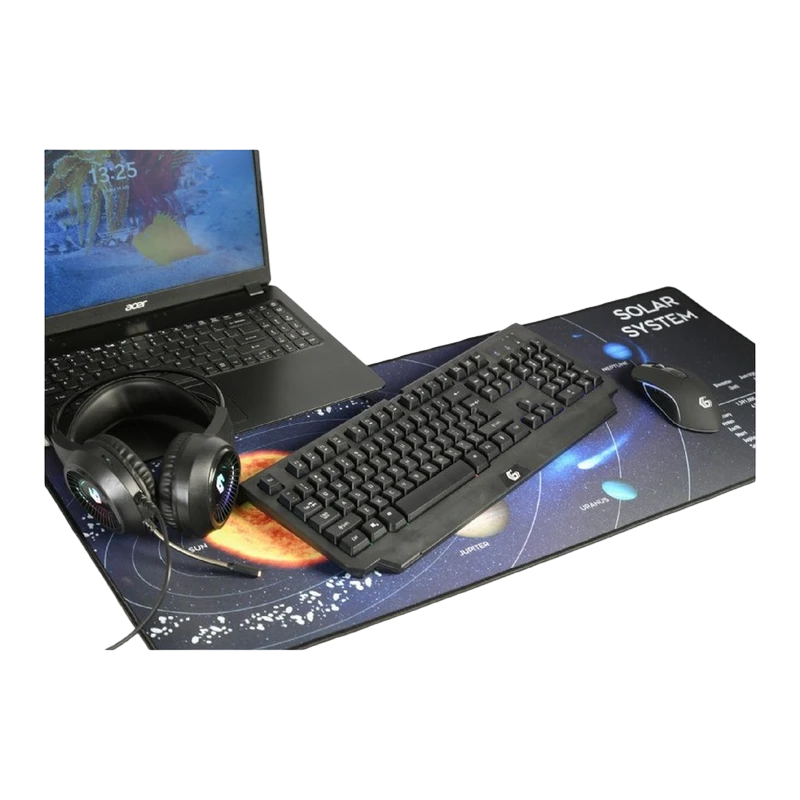 Mouse pad pentru jocuri gembird mp-solarsystem-xl-01, large, negru 3