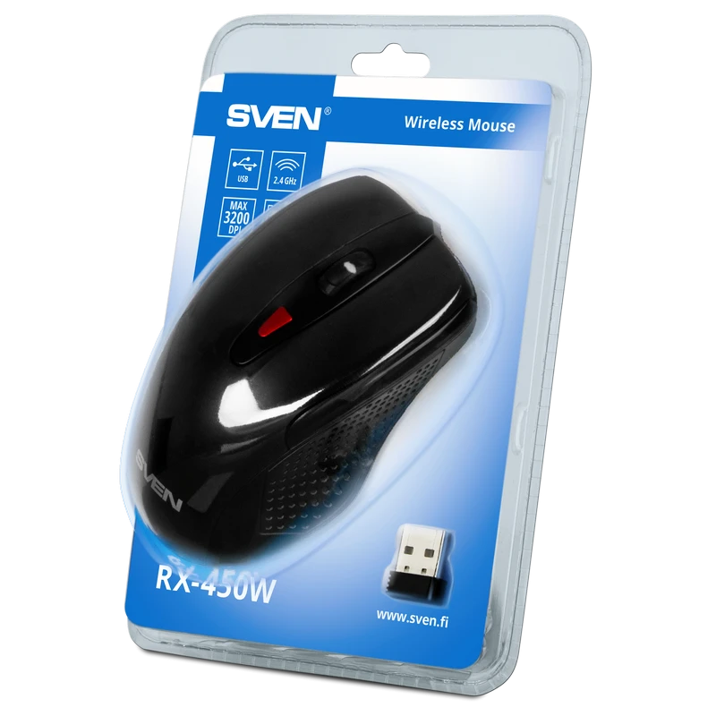 Беcпроводная мышь sven rx-450w, чёрный 8