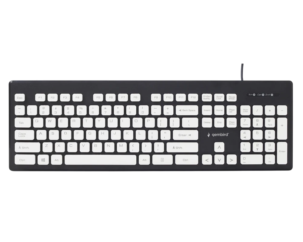 Клавиатура gembird kb-ch-01, проводное, черный | белый 6