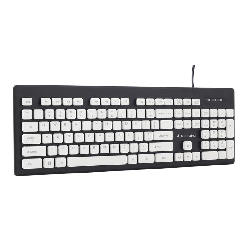 Клавиатура gembird kb-ch-01, проводное, черный | белый 4