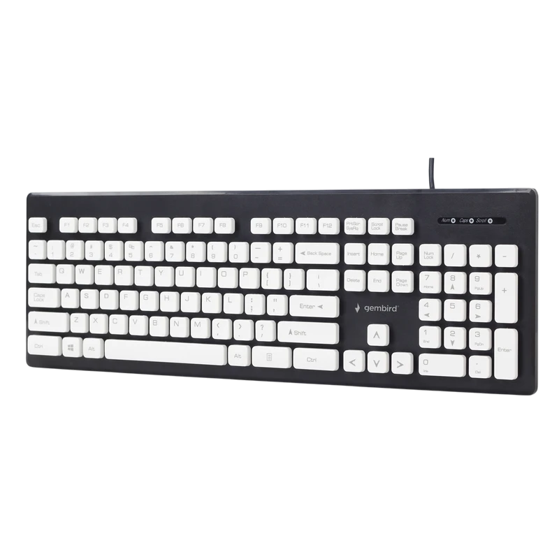Клавиатура gembird kb-ch-01, проводное, черный | белый 2
