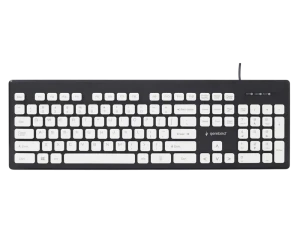 Tastatură gembird kb-ch-01, cu fir, negru | alb