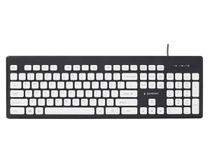 Клавиатура gembird kb-ch-01, проводное, черный | белый