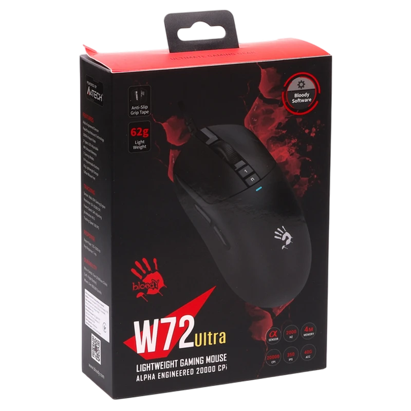 Игровая мышь bloody w72 ultra, чёрный 3