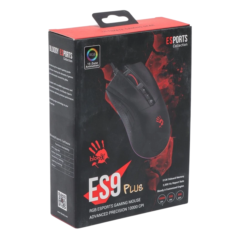 Игровая мышь bloody es9 plus, чёрный 3