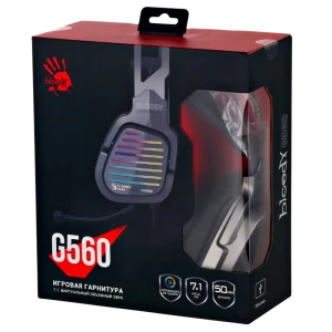Игровая гарнитура bloody g560, проводной аналоговый, gun grey Thumbnail 3