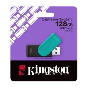 Memorie usb kingston datatraveler exodia s, 128gb, negru | verde Thumbnail 2