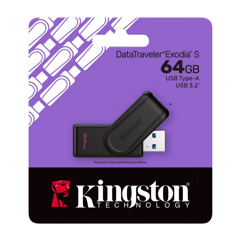 Usb flash накопитель kingston datatraveler exodia s, 64гб, чёрный 4